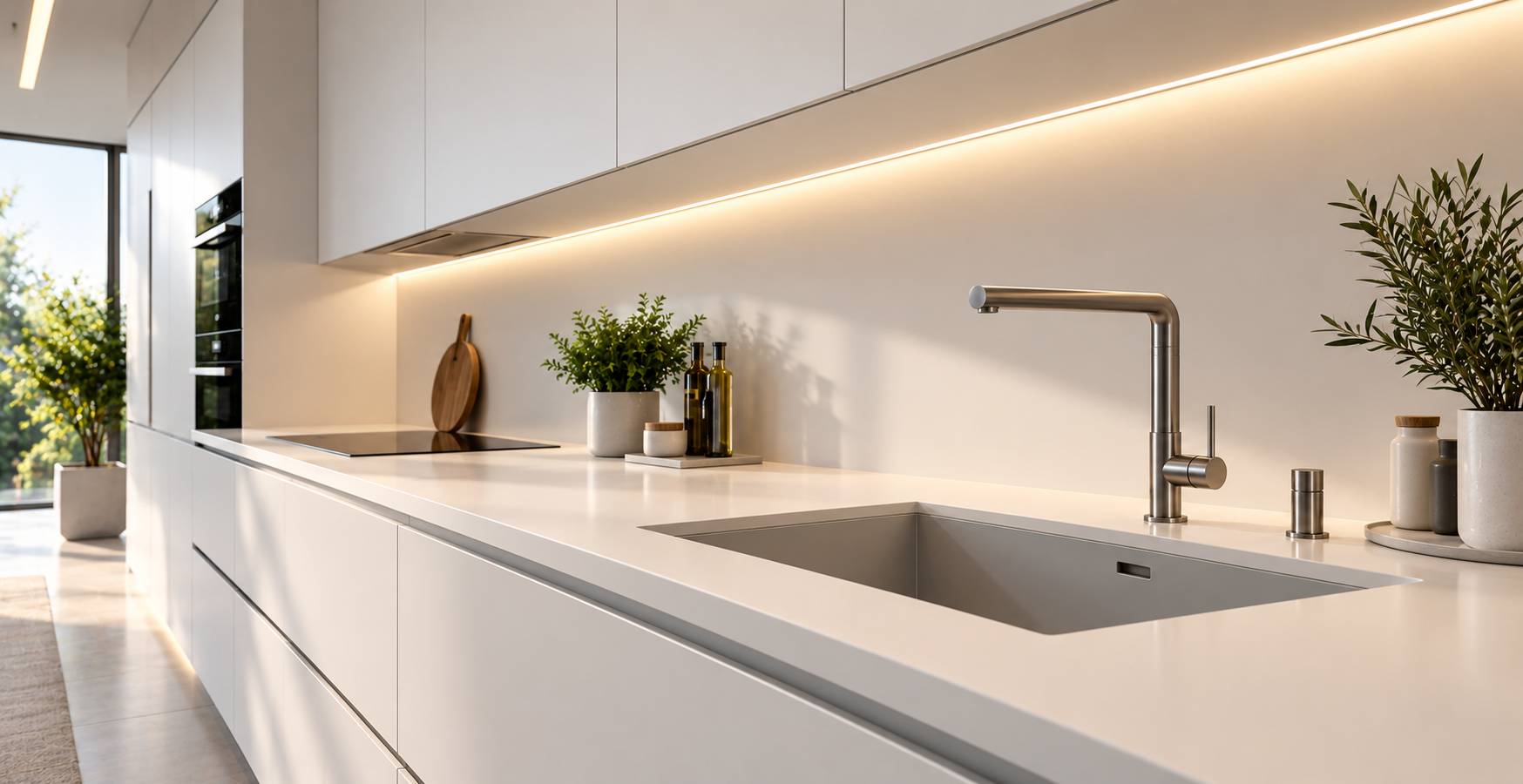 صفحه سفید کابینت مدرن